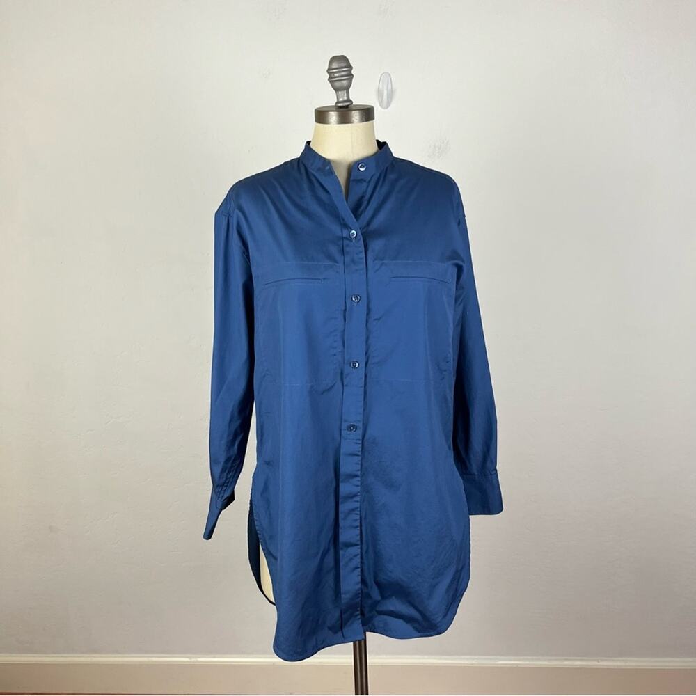 Vince Blue Boxy Button Down Shirt